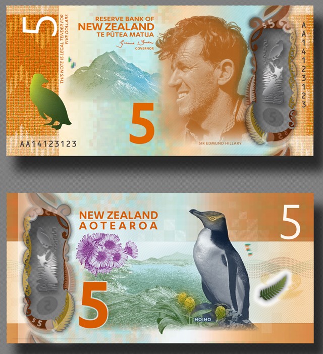 New Zealand 5 Dollars